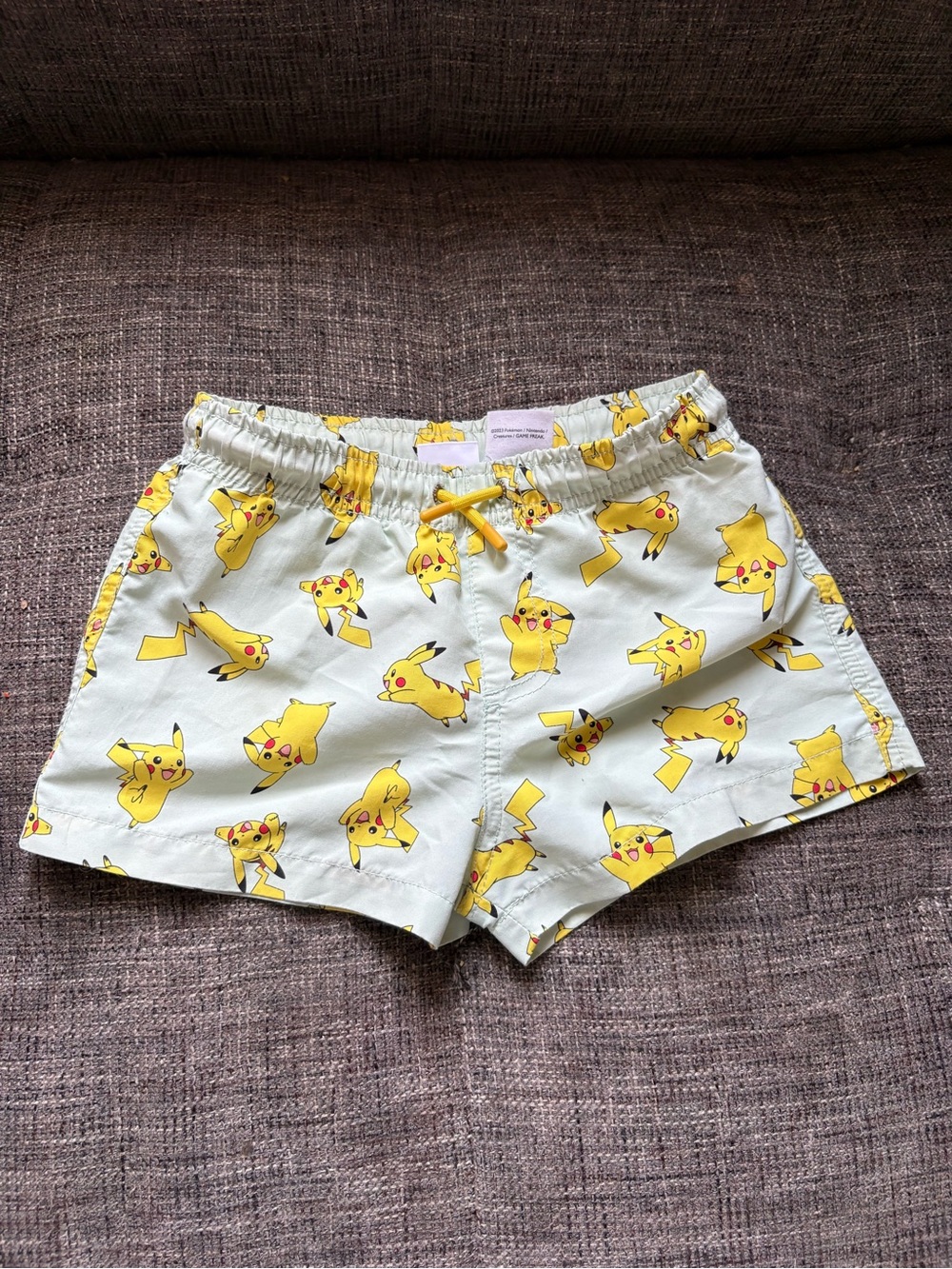 Zara Pokémon Pikachu Print Kids swim Trunk Shorts 5-6 Years